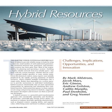 Hybrid resources: Challenges, Implications, Opportunities, and Innovation