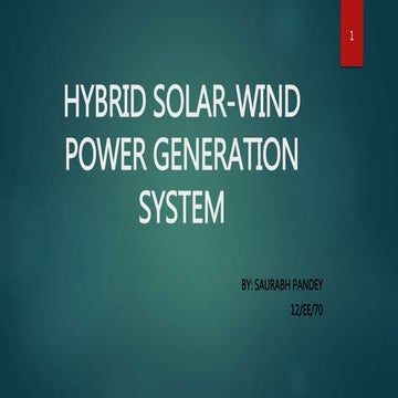 Hybrid solar wind power generation system