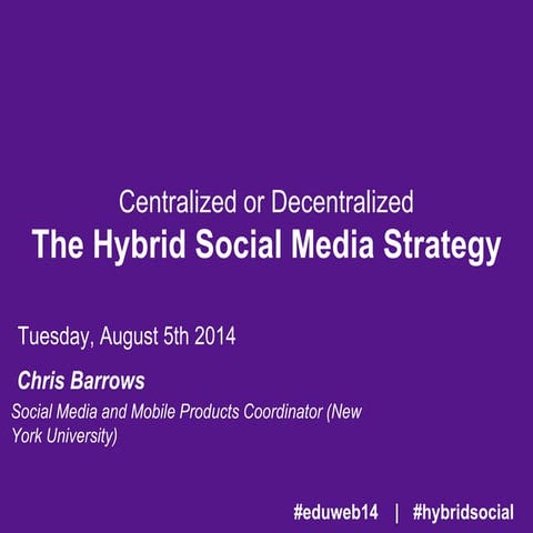 Centralized or Decentralized: The Hybrid Social Media Strategy