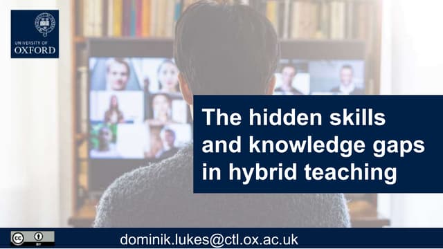 Hybrid teaching: Hidden skills and knowledge gaps