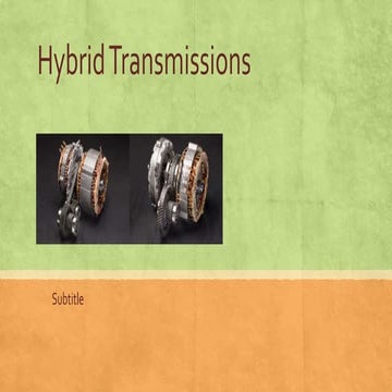 Hybrid transmissions