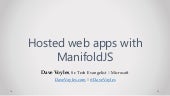 Hybrid web apps with manifold js