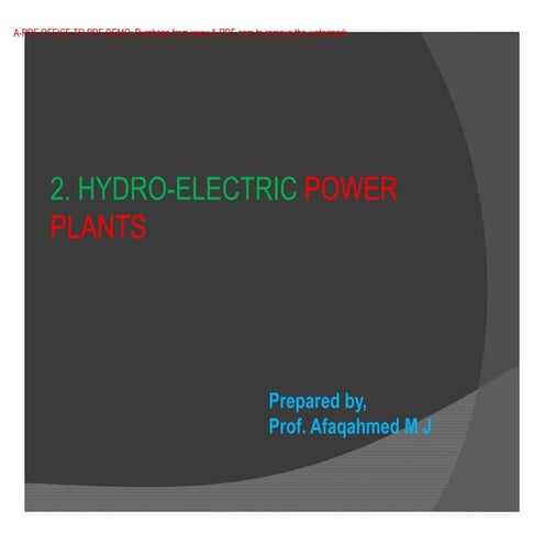 Hydro-Electric Power Plant