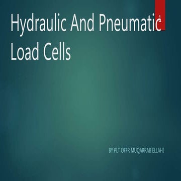 Hydraulic and pneumatic load cells