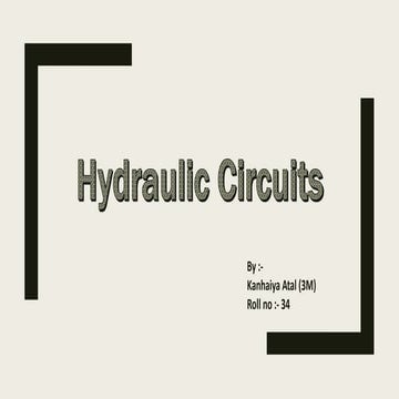 Hydraulic circuits
