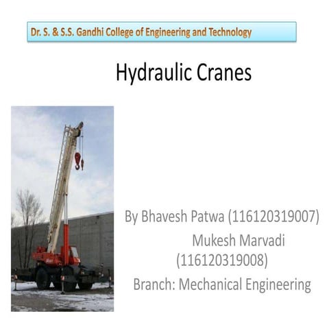 basic of Hydraulic crane