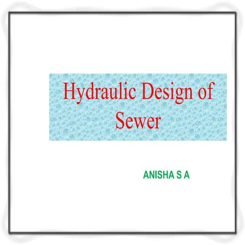 Hydraulicdesignofsewer