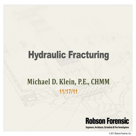 Hydraulic Fracturing and Marcellus Shale Gas 11 22 2011