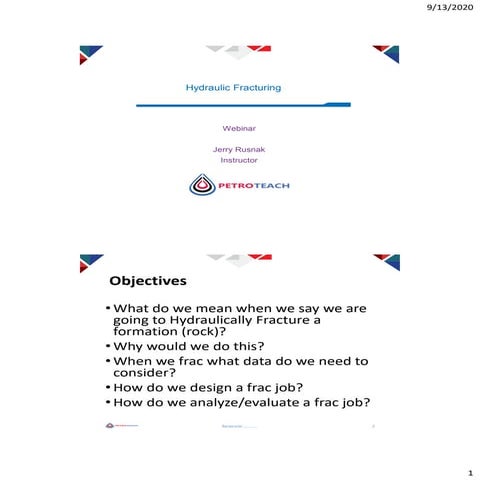 Hydraulic frac webinar