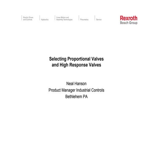 Hydraulic Proportional & Servo Technologies