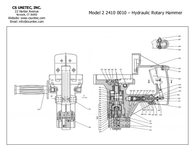 CS Unitec Hydraulic Rotary Hammer Drill Schematic 2 2410 0010