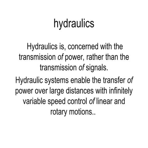 Design of hydraulic circuits | PPTX
