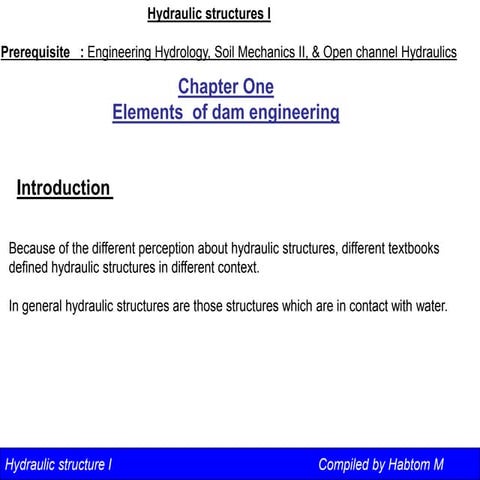 Hydraulics structures | PPTX