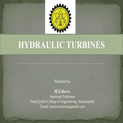Basic Mechanical Engineering- Hydraulic turbines