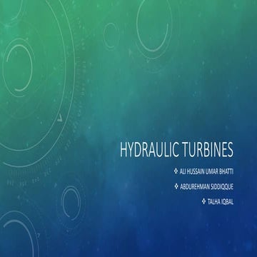 Hydraulic turbines