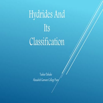 Hydrides and its classification #MCQ