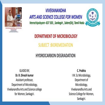 Hydrocarbon Degradation- type of hydrocarbon Degradation