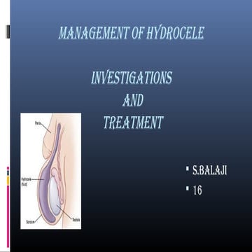 Hydrocele management
