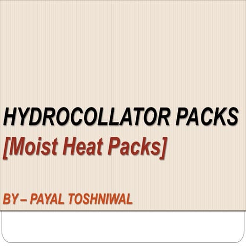 Hydrocollator payal