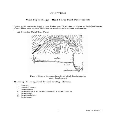 Hydroelectric power plants   (chapter 5)
