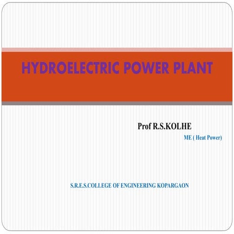 Hydroelectric power plant 