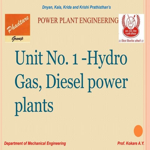 Hydro, gas, diesel power plant