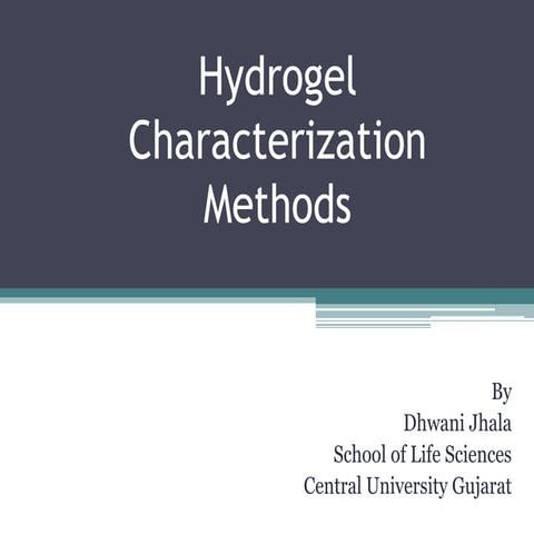 Hydrogel characterization