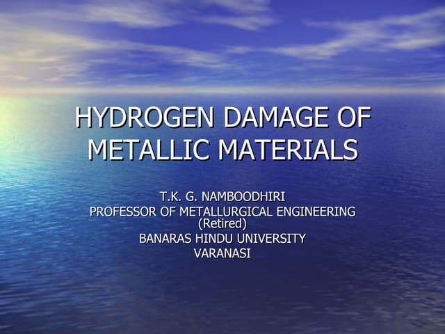 Hydrogen Damage