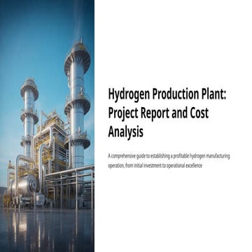Hydrogen Production Plant Project Report and Cost Analysis | PPTX