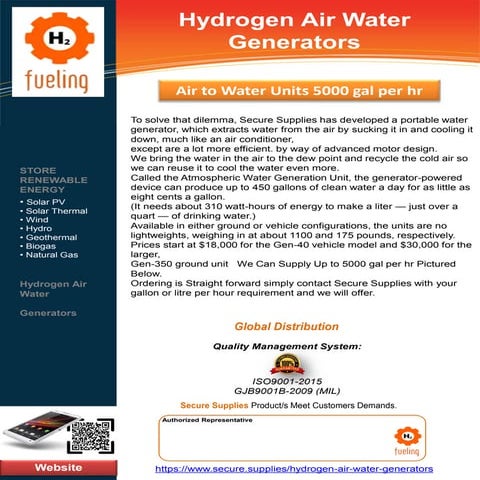 Atmospheric Water Generator | PPTX