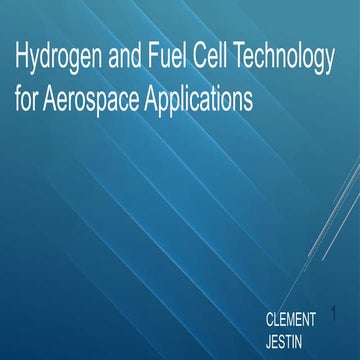 Hydrogen and fuel cell technology for aerospace applications