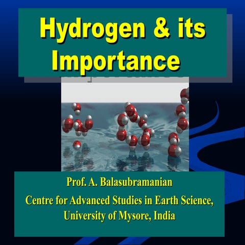 Hydrogen and its importance