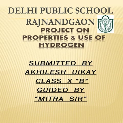 Hydrogen and its properties