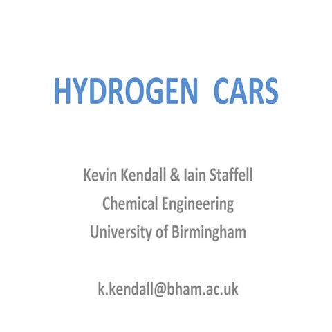 Hydrogen cars