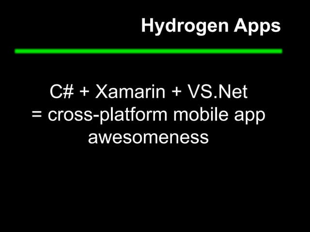 Hydrogen Ellerslie dnug Xamarin