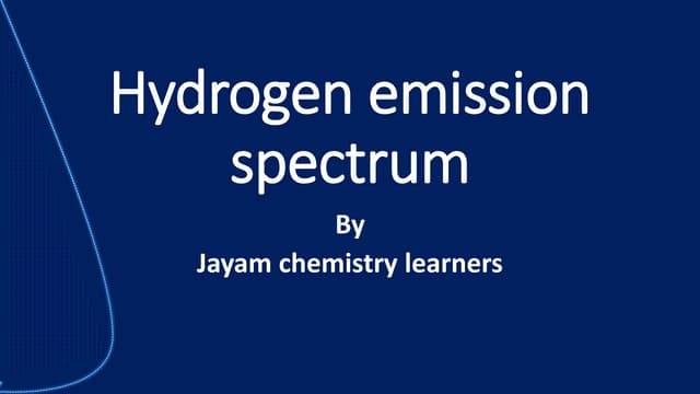 hydrogen emission spectrum.pptx
