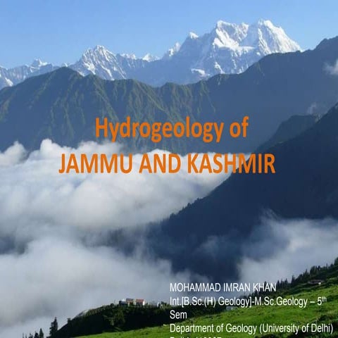 Hydrogeology of jammu and kashmir