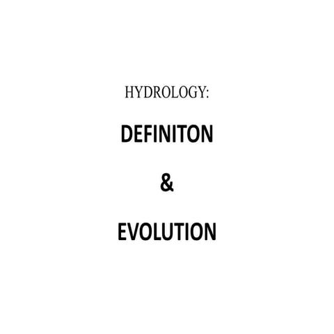 Hydrology