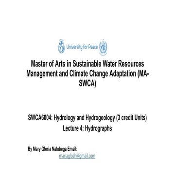 Hyetograph and hydrograph analysis | PPTX