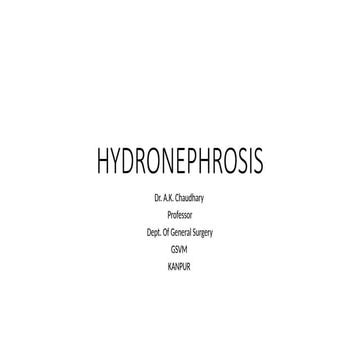 hydronephrosis lecture for MBBS students