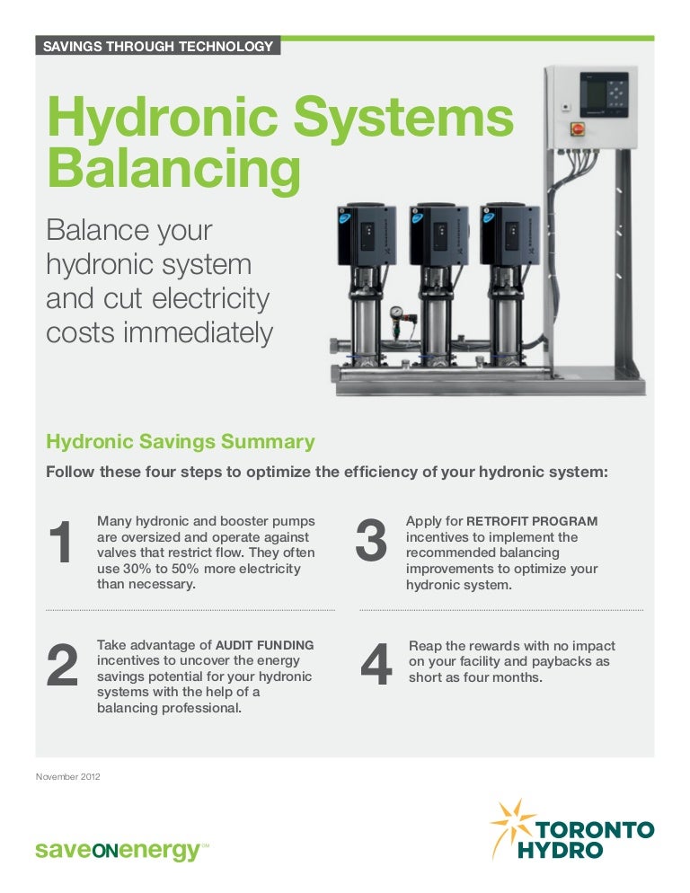 Hydronic Balancing Incentives