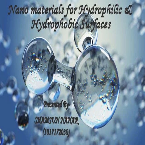 Hydrophilic &amp; hydrophobic presentation