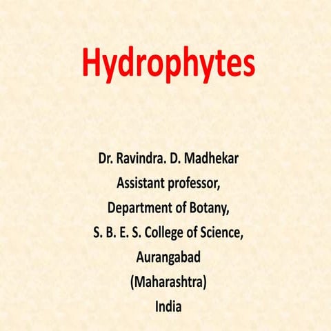 Hydrophytes
