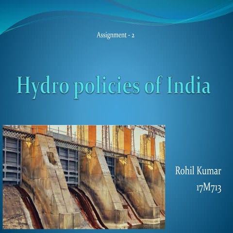 Hydro policies of india
