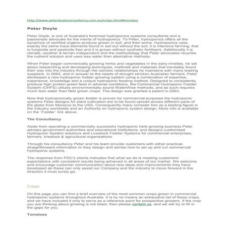 Hydroponics