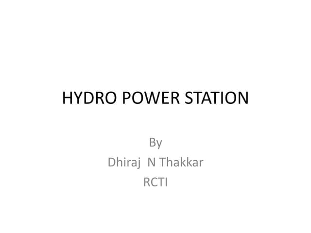 Hydro power station