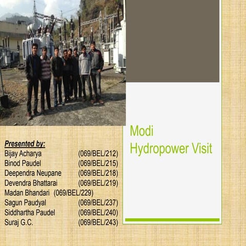 Modi Khola Hydropower Field Report