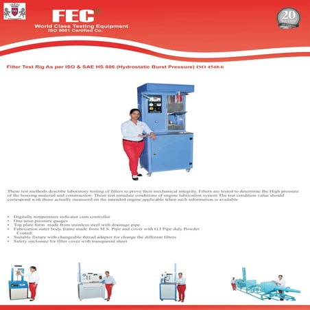 Fuel Filter test rig | PDF