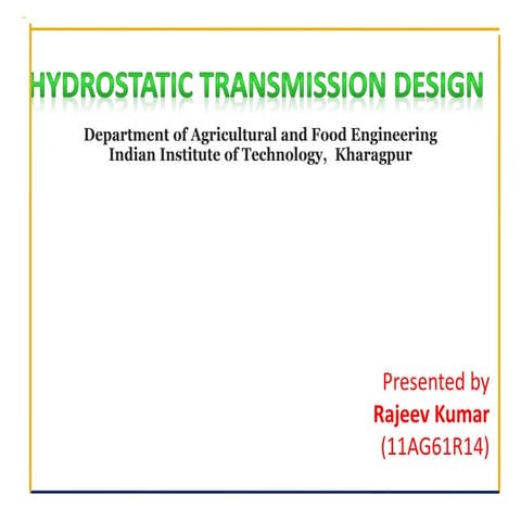 Hydrostatic transmission