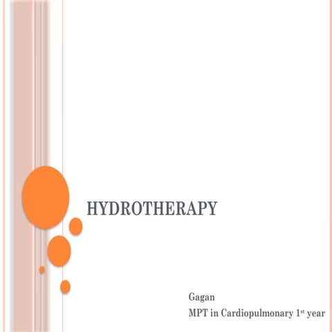 Hydrotherapy in Physiotherapy by Gagan.pptx
